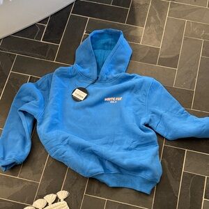 White Fox Blue Hoodie